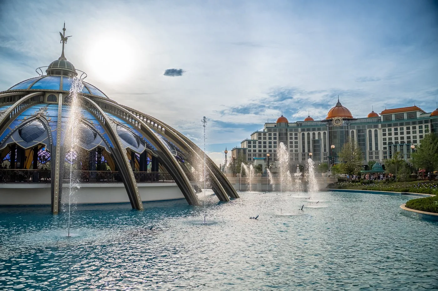 Epic Universe Celestial Park fountain at Universal Orlando