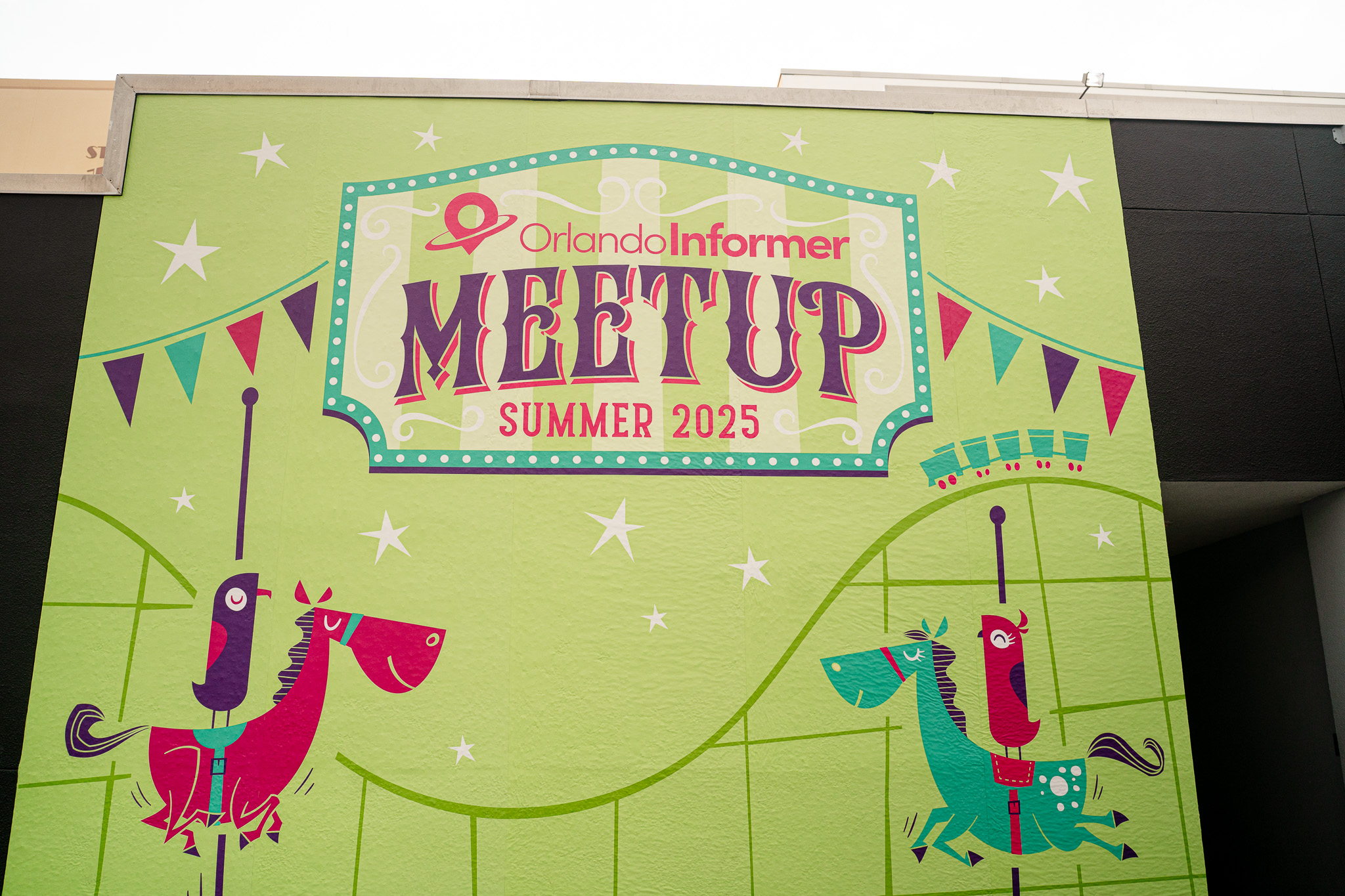 Orlando Informer Meetup Summer 2025 mural sign at the event venue