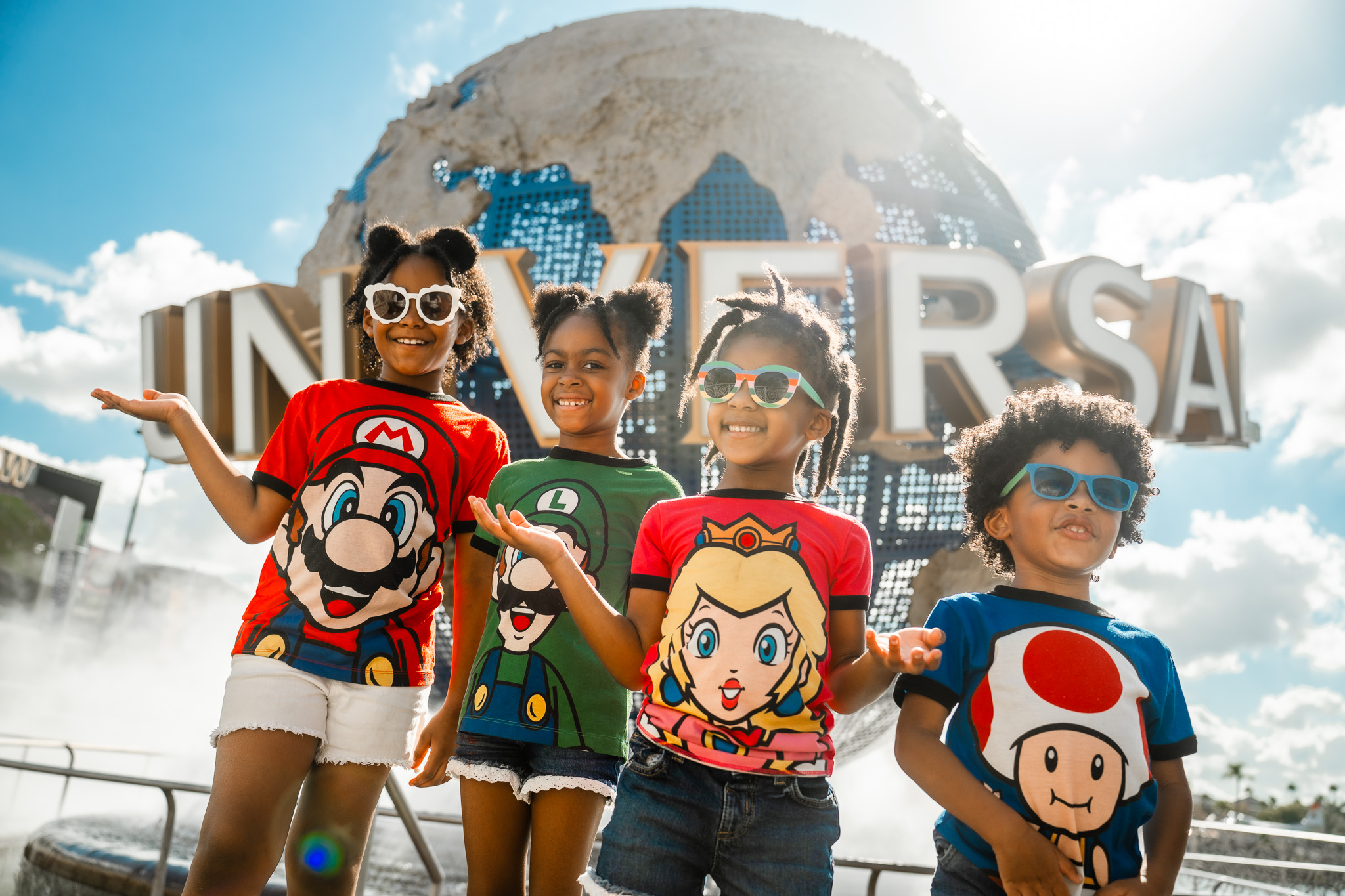 The Roberson kids at Universal Studios